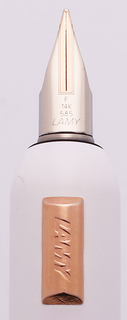 Lamy Dialog CC Fountain Pen - White Lacquer w RG Trim, Retractable